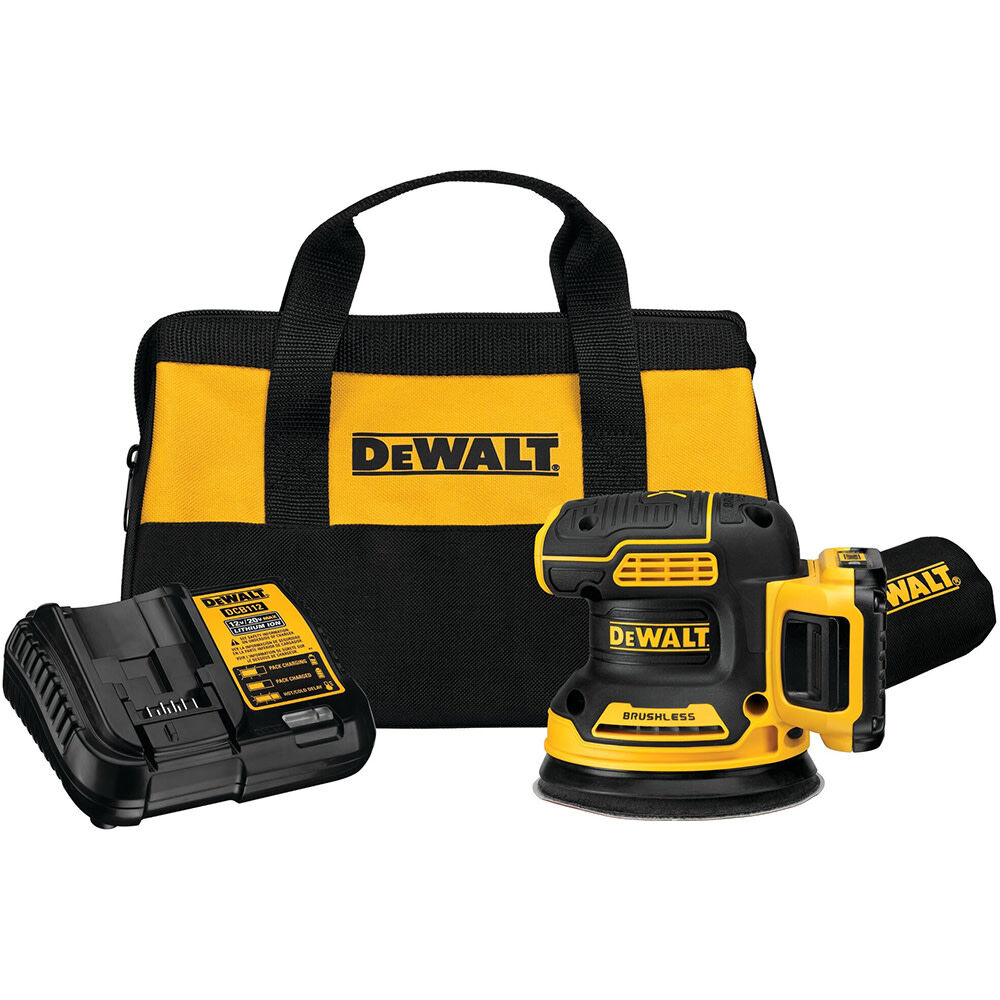 DEWALT 20V MAX XR 5 in Cordless Random Orbital Sander Kit (2.0Ah Battery) - DCW210D1