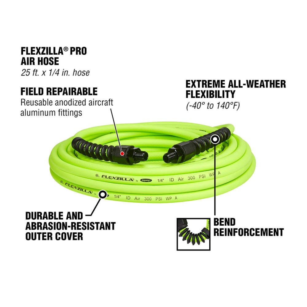 Flexzilla Pro 1/4 Inch x 100 Ft Air Hose, large image number 2