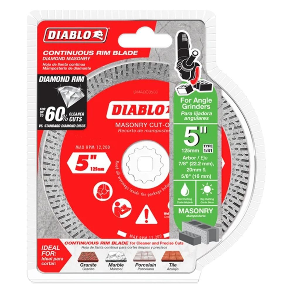 Diablo Tools 5 Inch Continuous Rim Diamond Cut-Off Disc for Masonry, large image number 2