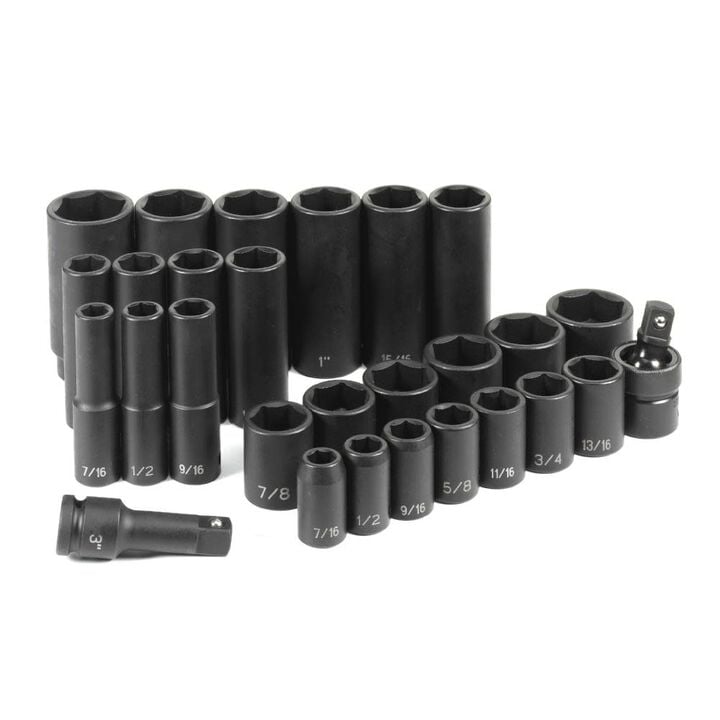 Grey Pneumatic 1/2in Drive 28 Pc. Standard/Deep Set