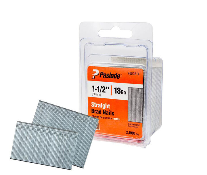 Paslode 1-1/2 In. 18 Gauge Galvanized Finish Nail 2000 Count, large image number 1