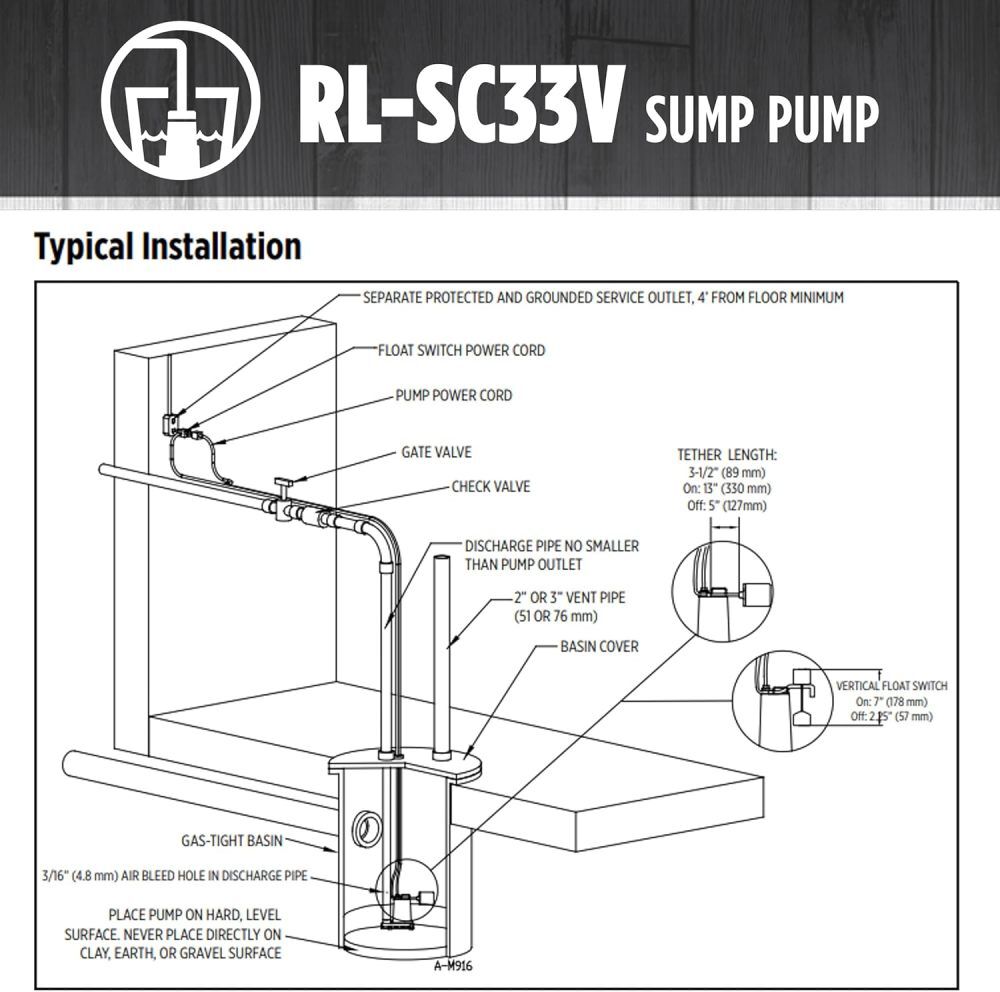 Red Lion 1/3HP 2460 GPH Sump and Effluent Pump with Vertical Switch, large image number 7