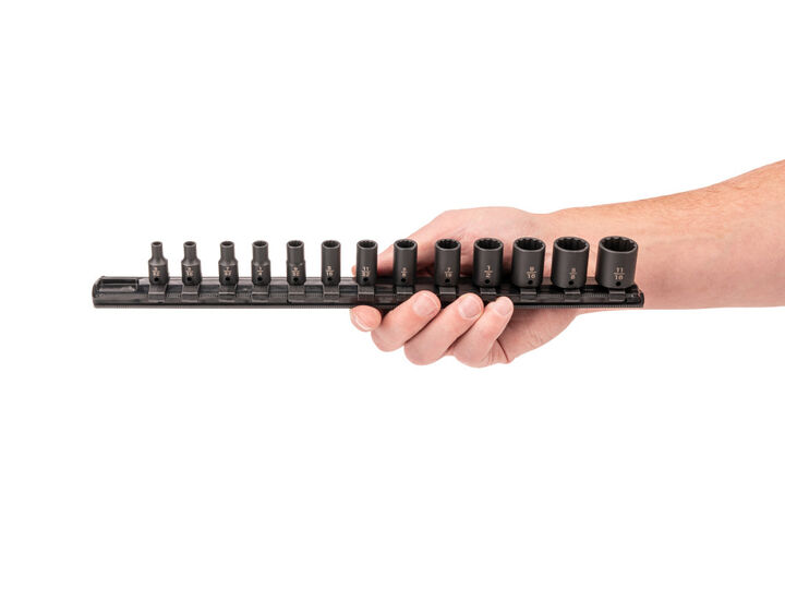 Tekton 1/4 Inch 12 Point Impact Socket Set, 13 Pieces (5/32-11/16 Inch), large image number 5