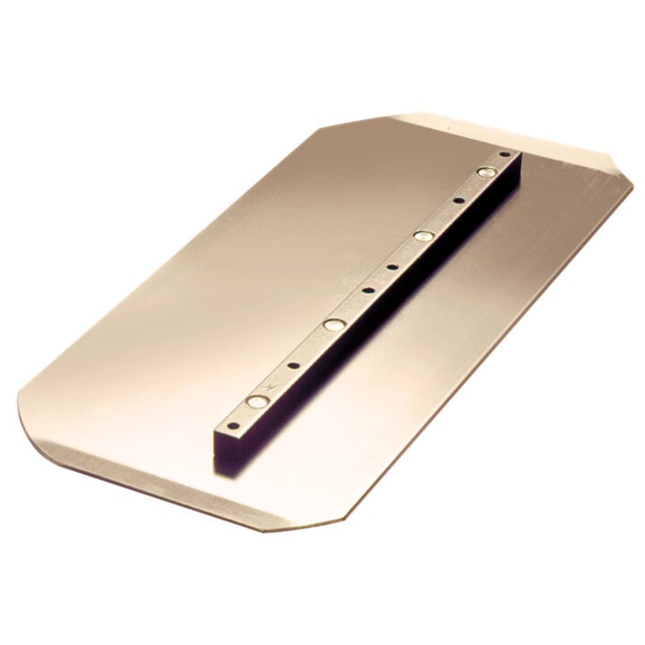 Kraft Tool Co 8 Inch x 18 Inch ProForm Heavy Duty Gold Power Trowel Combination Blade, large image number 1