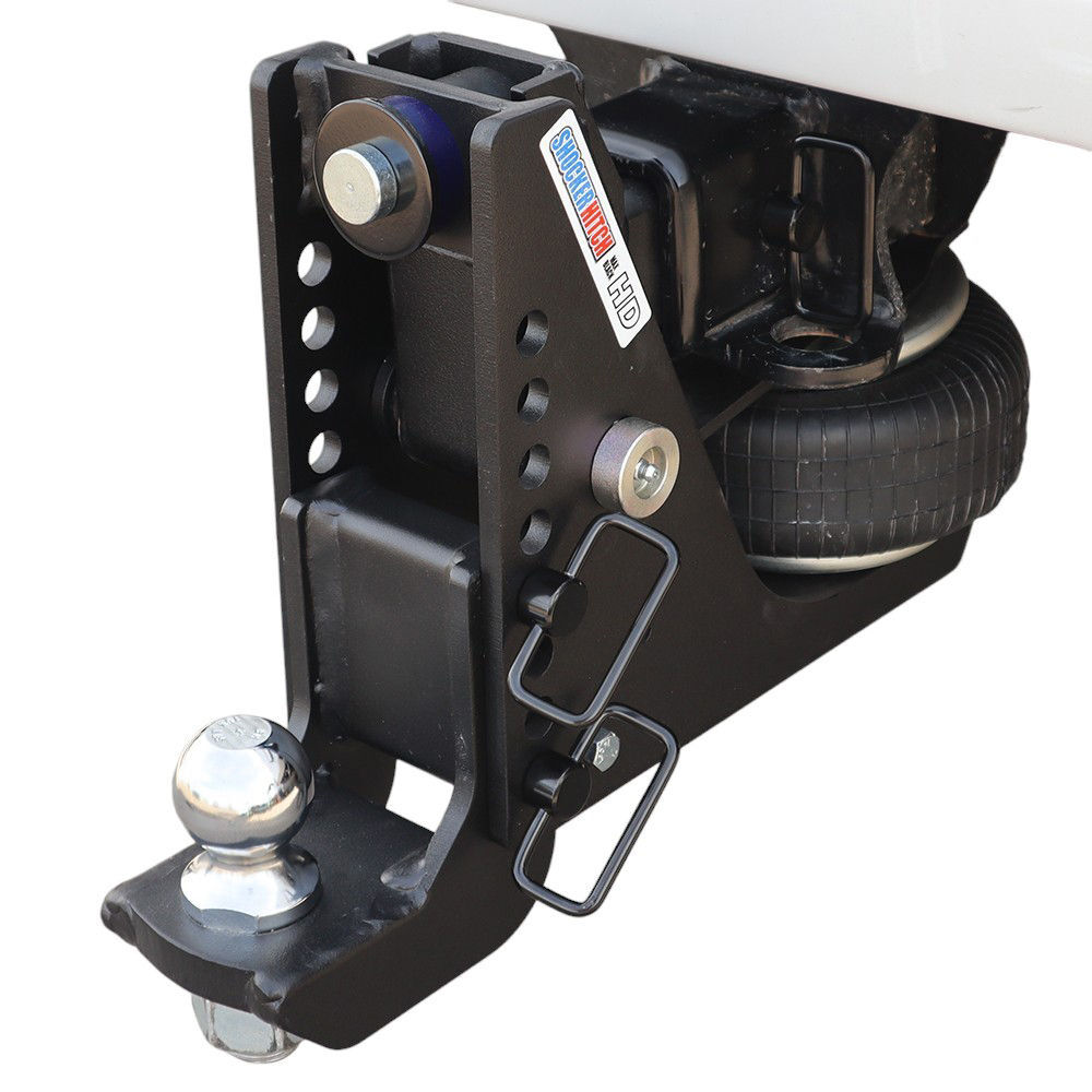 Shocker Hitch HD 20K Max Black 2.5 Inch Air Receiver Hitch & Drop Ball Mount 2 Inch Hitch Ball, large image number 1