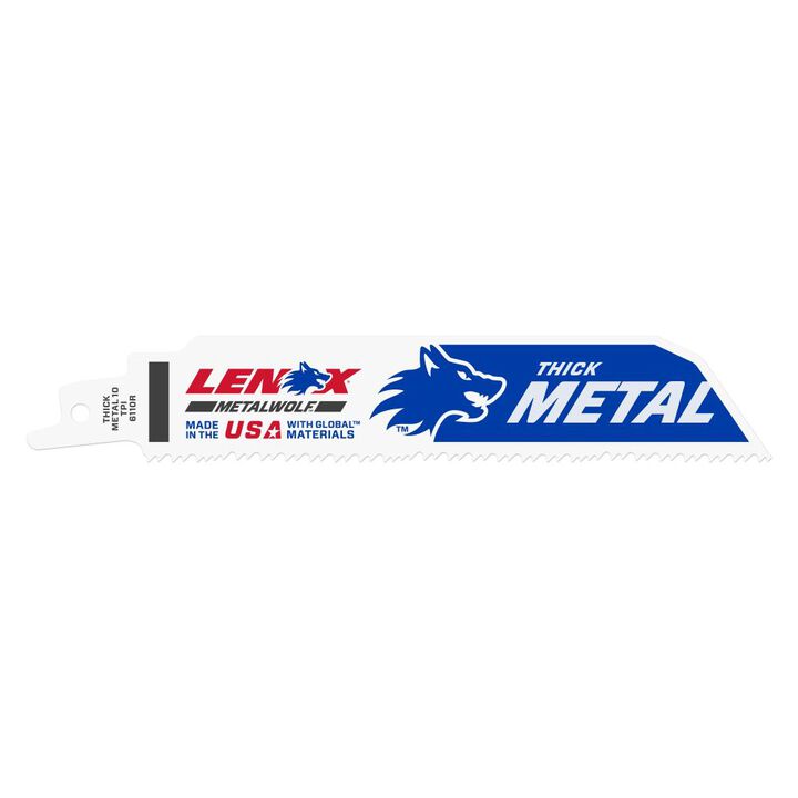 Lenox METALWOLF WAVE EDGE Recip Saw Blades, 6 Inch, 10 TPI, 5 Pieces, large image number 1