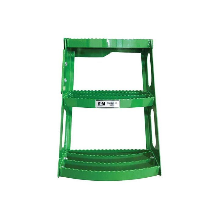 K&M Manufacturing LH 3-Step Kit for John Deere Tractors Green, large image number 2