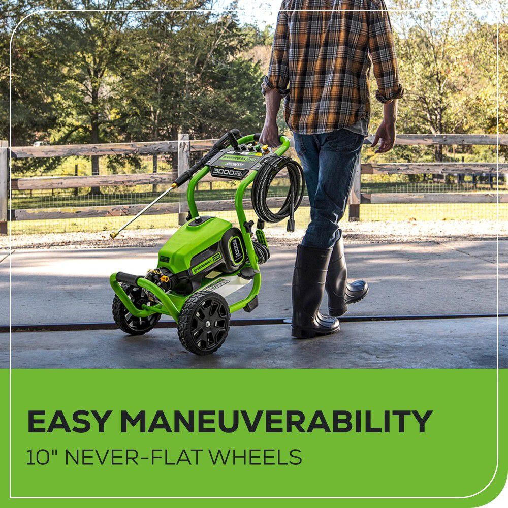 Greenworks 3000 PSI 2.0 GPM Electric Cold Water Pressure Washer with 5 Spray Nozzles, large image number 17
