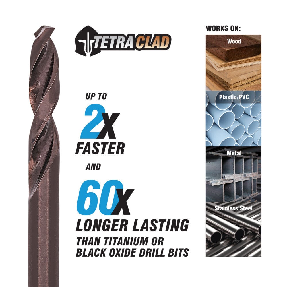 Spyder 1/16 Inch Hex Shank Drill Bit, TetraClad Coating, large image number 4