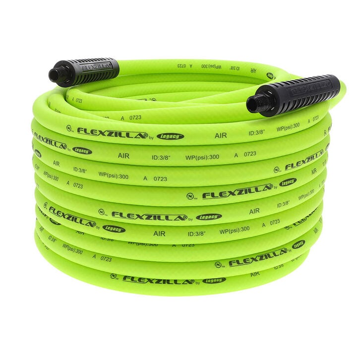 Flexzilla 1/2 Inch x 100 Ft. 300 Psi Polymer Air Hose with 3/8 Inch MNPT