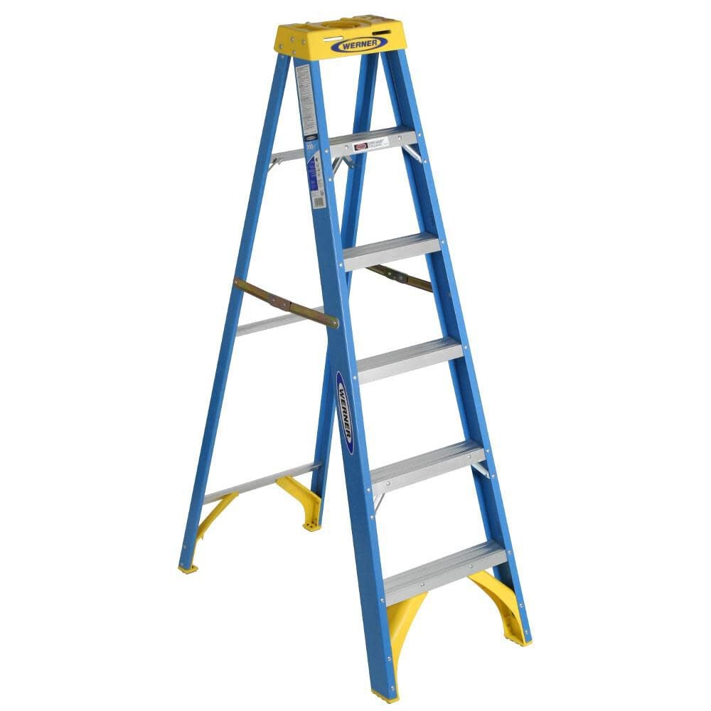 Werner 6 Ft. Type I Fiberglass Step Ladder – 6006