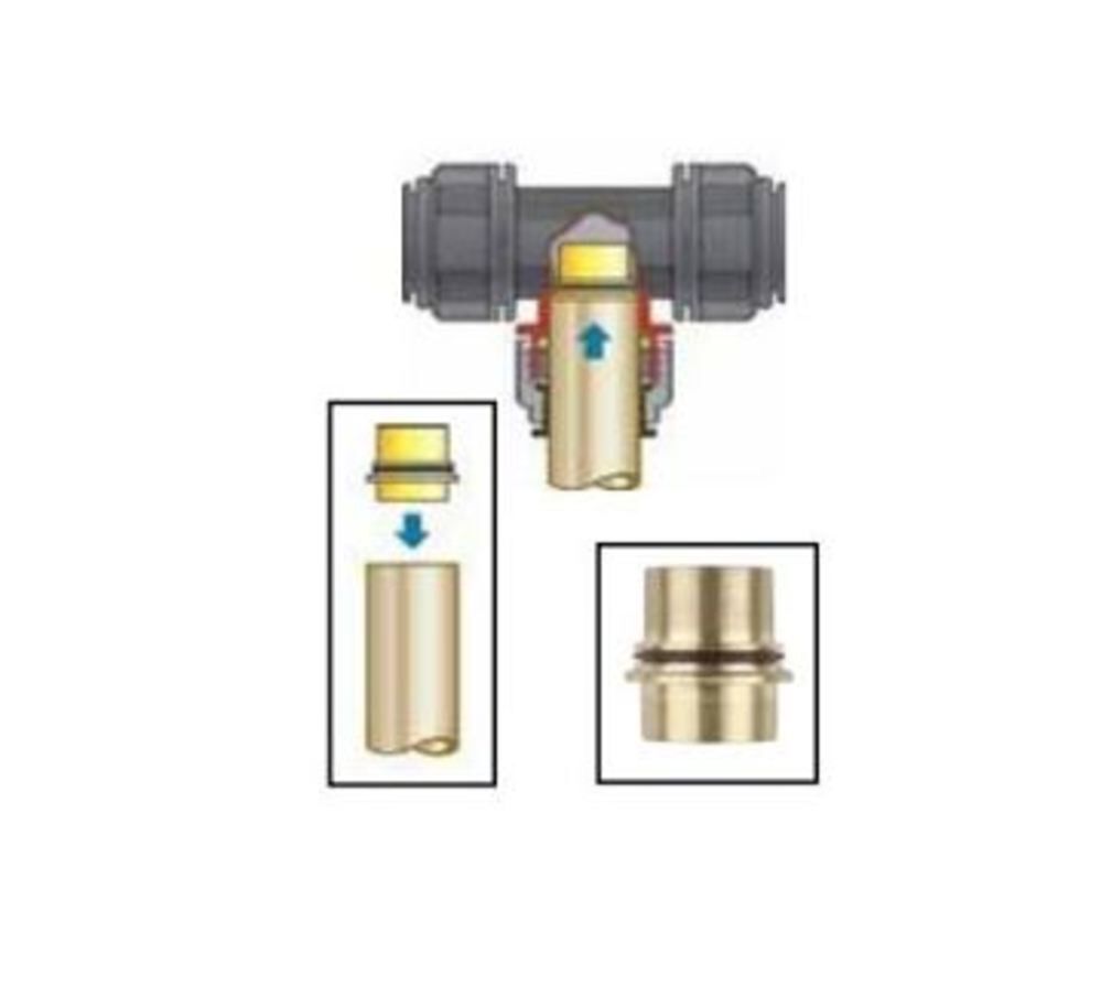 Ingersoll Rand 1-1/4 Inch Brass Water Trap Tee Converter, large image number 1
