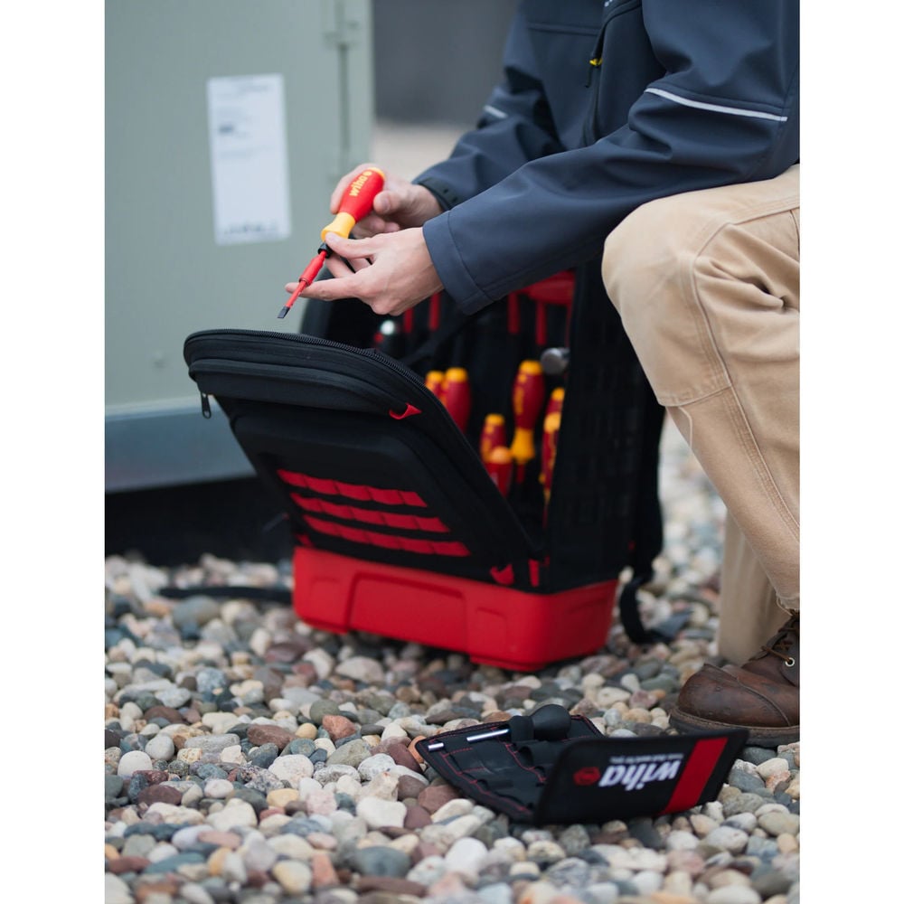 Wiha Insulated Electricians Tool Kit in Heavy Duty Backpack, 48 Piece, large image number 5