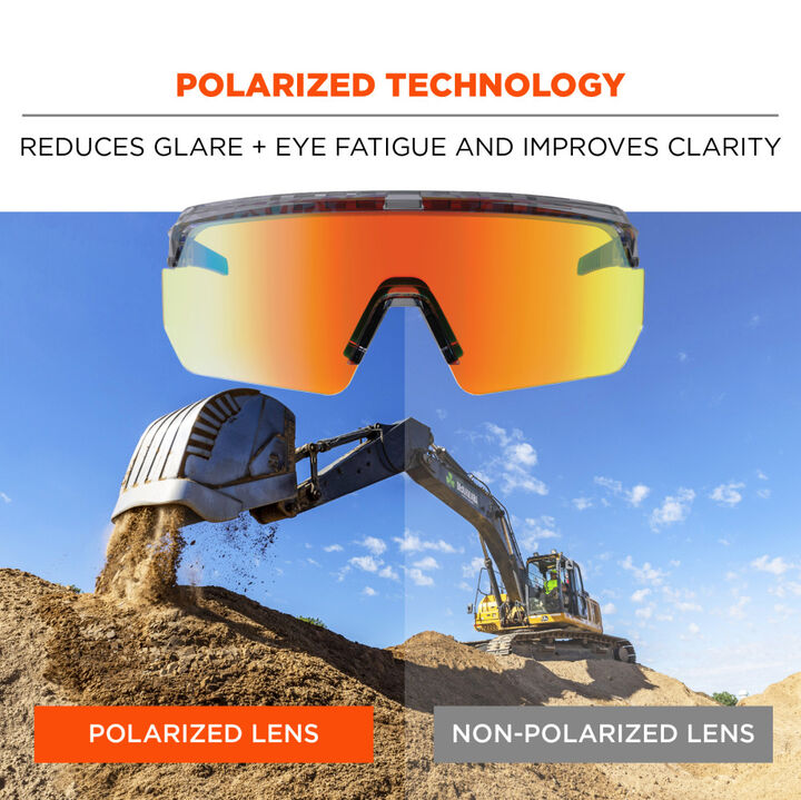 Ergodyne Skullerz AEGIR Polarized Mirrored Safety Glasses, large image number 3