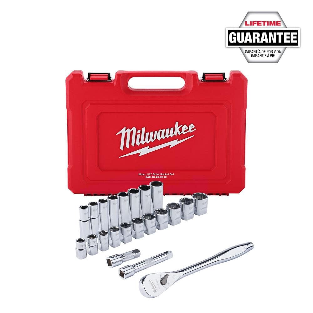 Milwaukee 22 Pc 1 2 In Socket Wrench Set Sae 48 22 9410 - Image 14