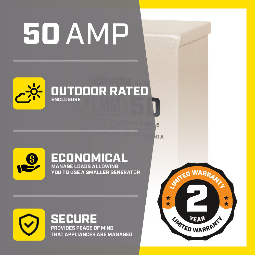 Champion Power Equipment aXis Load Management Module for High-Demand Appliance Whole House Load Management 50 Amp NEMA 3R, large image number 2