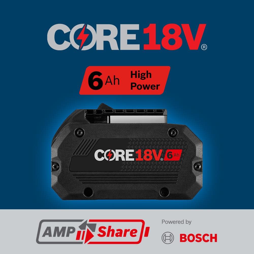 Bosch CORE18V 18V 6Ah Lithium Ion Power Tool Battery Pack with Fuel Indicator, large image number 2