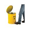 Justrite 14 Gallon Yellow Steel Self-Closing Cover Oily Waste Can, small image number 2
