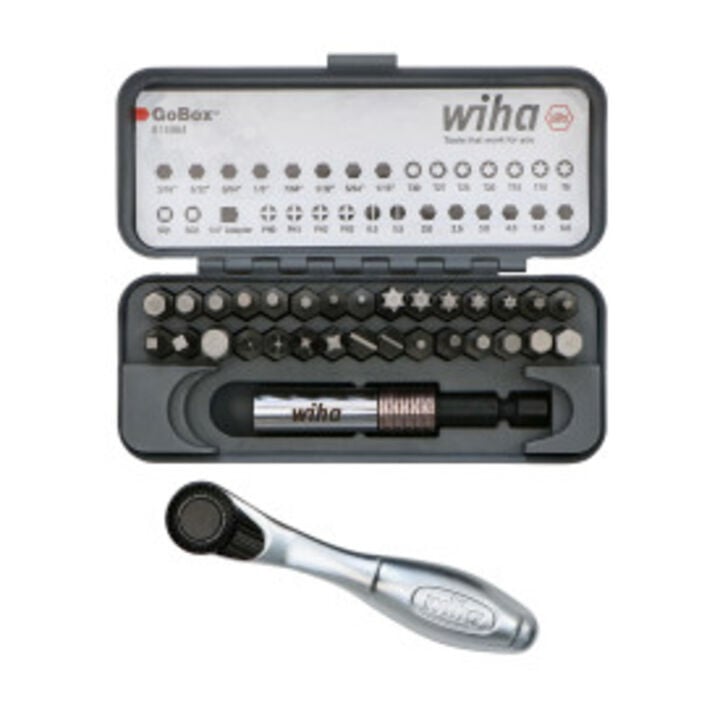 Wiha GoBox Standard Bit Set with Mini Ratchet 32pc, large image number 1