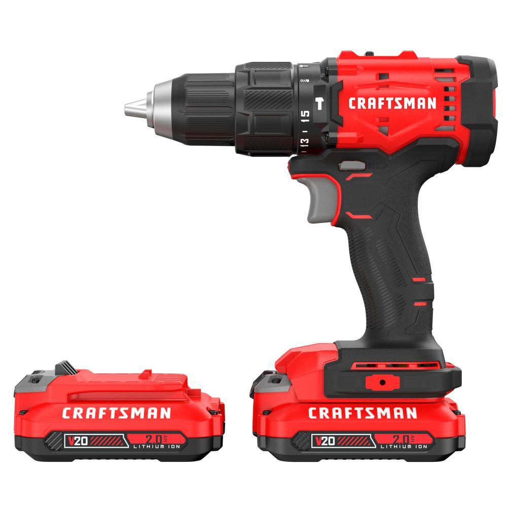 CRAFTSMAN V20 Cordless 1/2 Inch Hammer Drill Kit, large image number 2