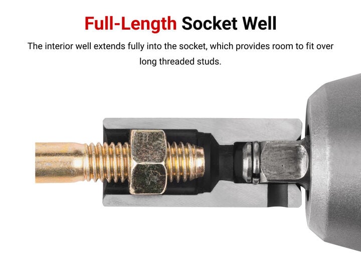 Tekton 3/8 in Shallow, Semi-Deep, Deep 6 Point Impact Sockets, Rails, 57 Pieces, large image number 4