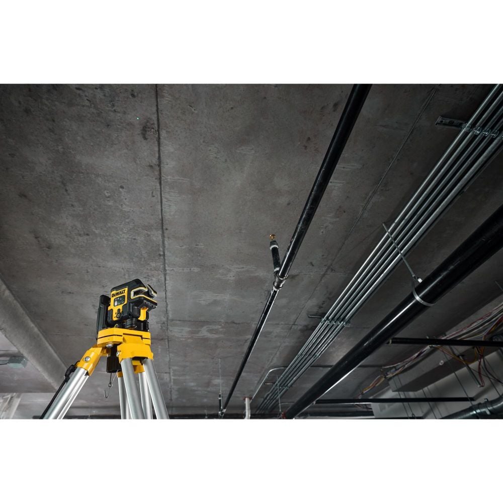 DEWALT USB Rechargeable Green 2 Spot & Cross Line Laser Base