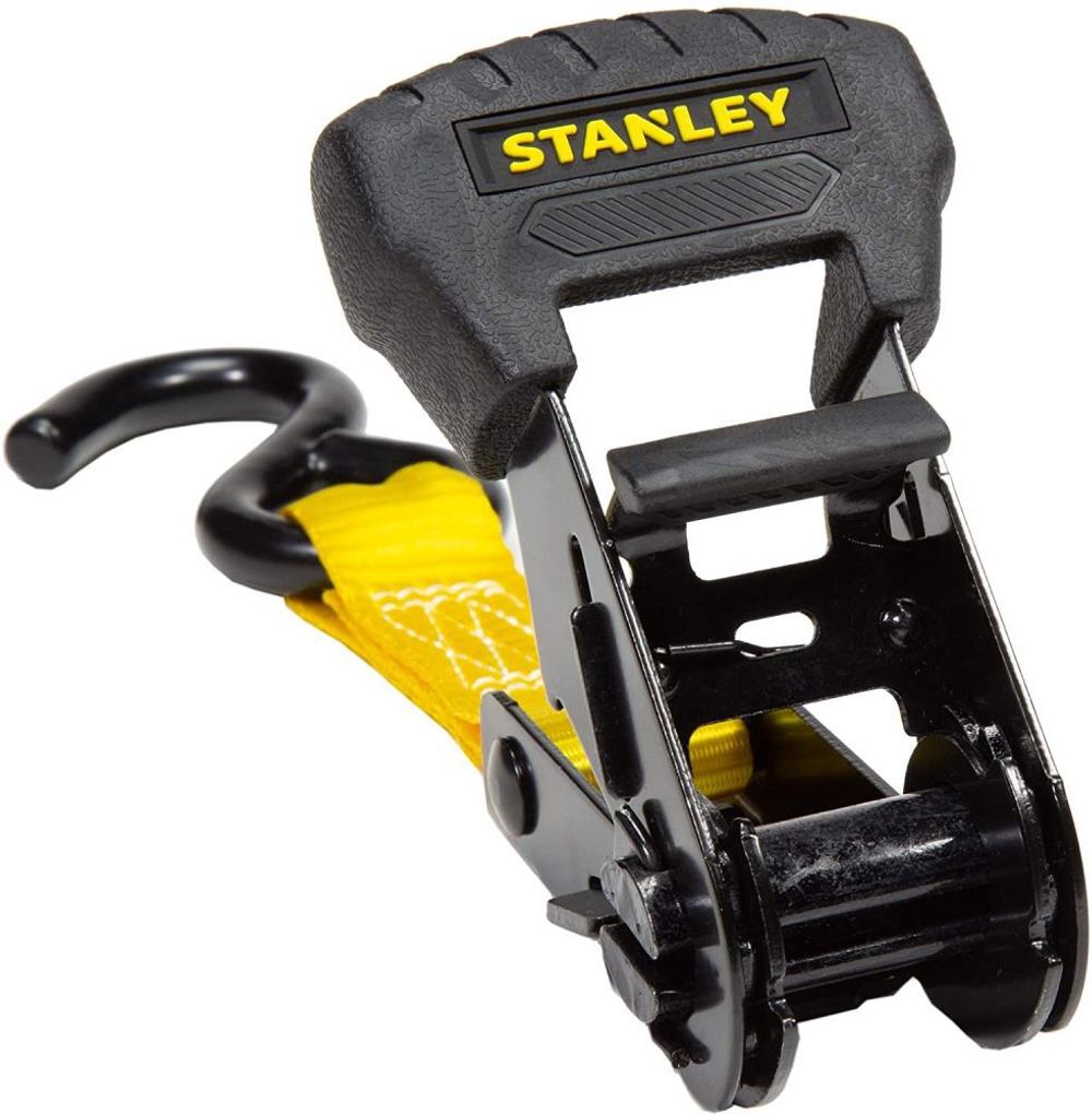 Stanley S1006 Ratchet Tie Down Straps 1in x 14' Medium Cargo Hauling 3000 lbs Break Strength 4pk, large image number 4