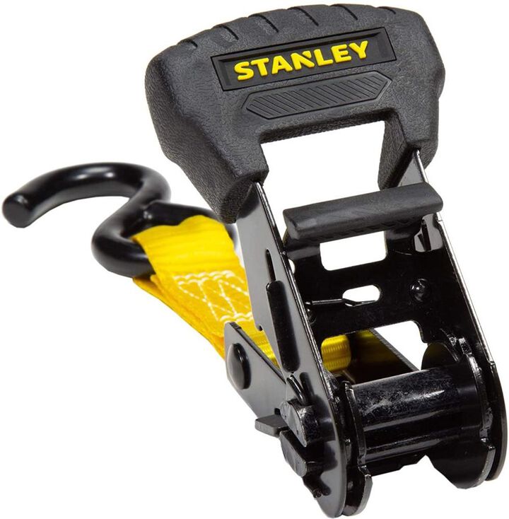 Stanley S1006 Ratchet Tie Down Straps 1in x 14' Medium Cargo Hauling 3000 lbs Break Strength 4pk, large image number 3
