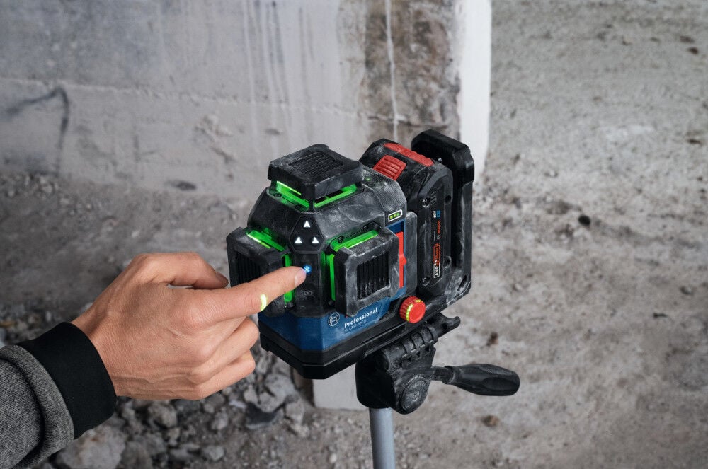 Bosch 18V 360 Degree Connected Green-Beam Three-Plane Leveling and Alignment Laser Kit, Reconditioned, large image number 10