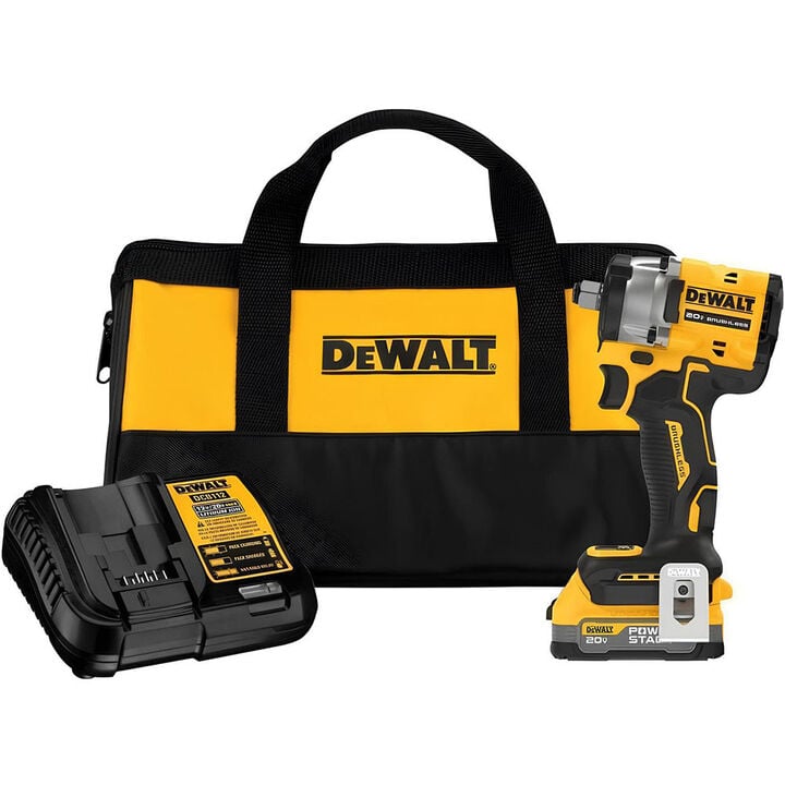 DEWALT 20V MAX 1/2in Compact Impact Wrench with Hog Ring Anvil Kit