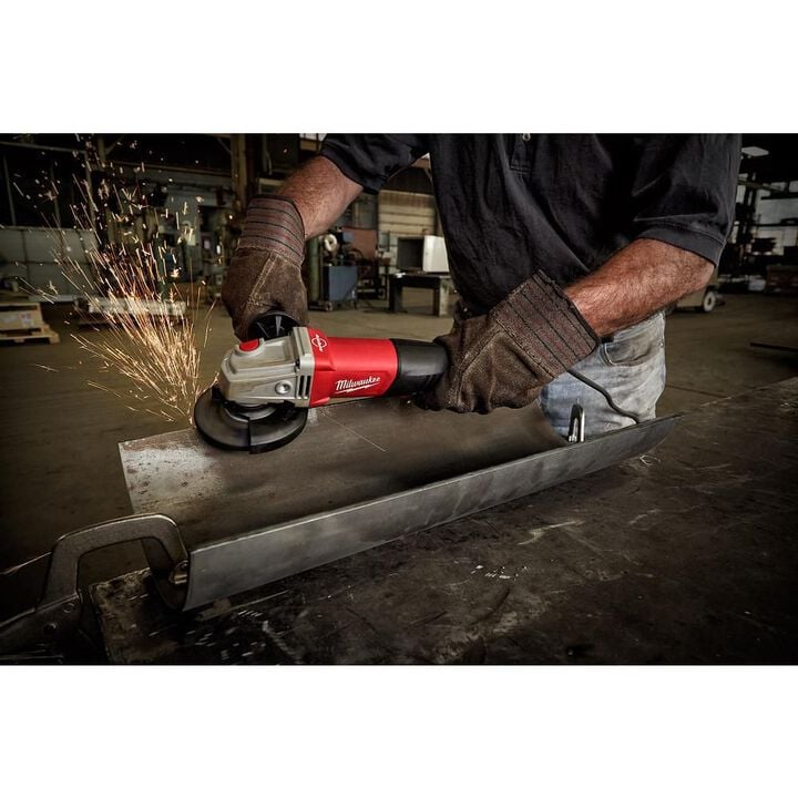 Milwaukee 11Amp 4-1/2In - 5In Braking Grinder with No-Lock Paddle Switch, large image number 1