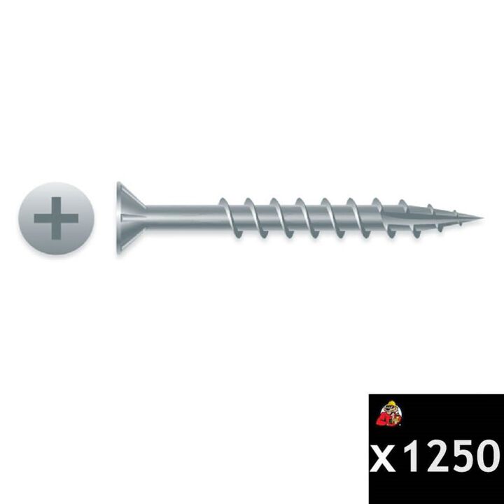 Strong-Point #8 x 1 Inch Phillips Wood Screw 1250 Pieces