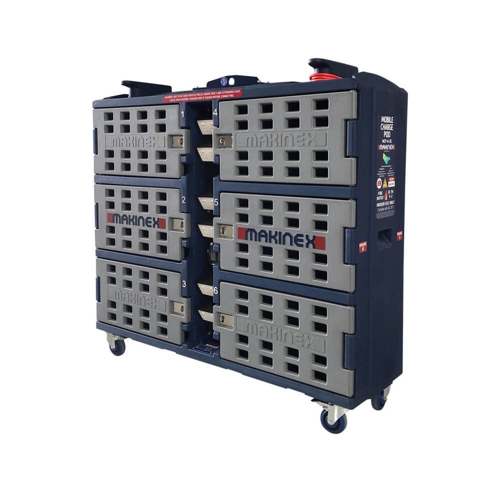 Makinex Fire Retardant 6 Door Mobile Charge Pod – MCP-6-SS-US