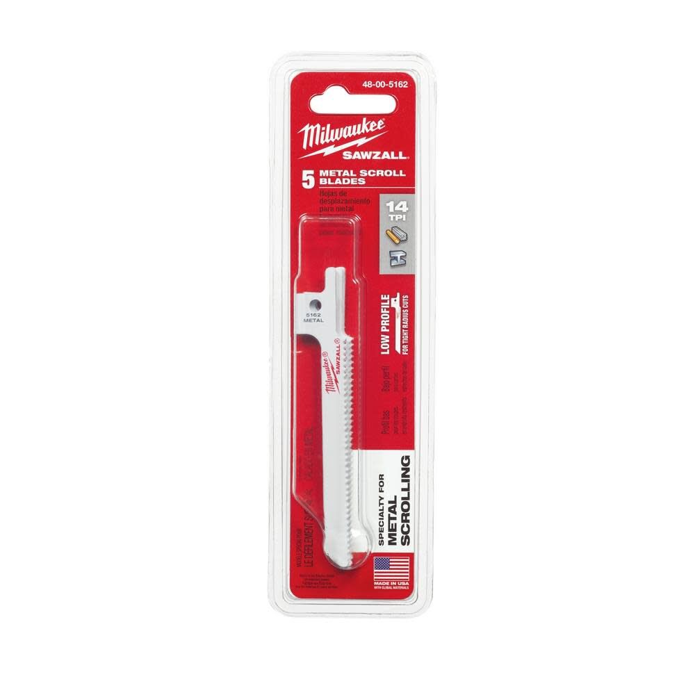 Milwaukee 3-5/8 in. 14 TPI SUPER SAWZALL Blade 5PK, large image number 7