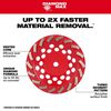 Milwaukee DIAMOND MAX 4 1/2 Inch Single Row Segmented Turbo Rim Diamond Cup Wheel for Concrete Grinding, small image number 4