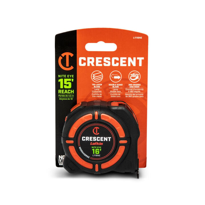 Crescent Lufkin 1-1/4 Inch x 16 Ft. WORKHORSE NITE EYE Tape Measure, large image number 4
