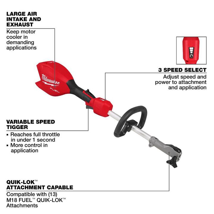 Milwaukee M18 FUEL Power Head with QUIK-LOK (Bare Tool), large image number 4