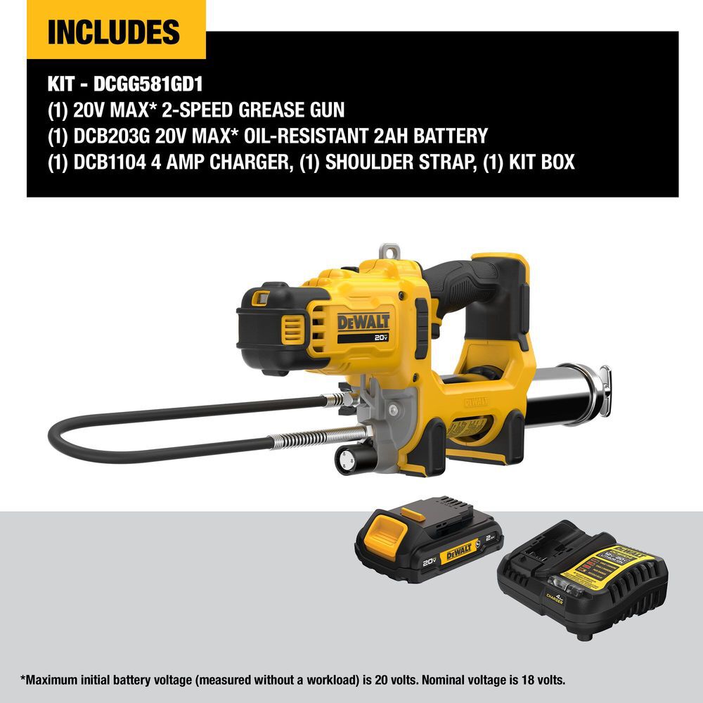 DEWALT 20V MAX 2-Speed Grease Gun Kit, large image number 2