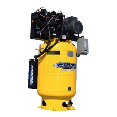 EMAX 120 Gallon 175 Psi 230V 1-Phase 10HP V4 Vertical Air Compressor