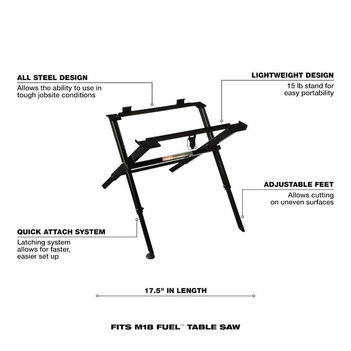 Milwaukee Folding Table Saw Stand, large image number 1