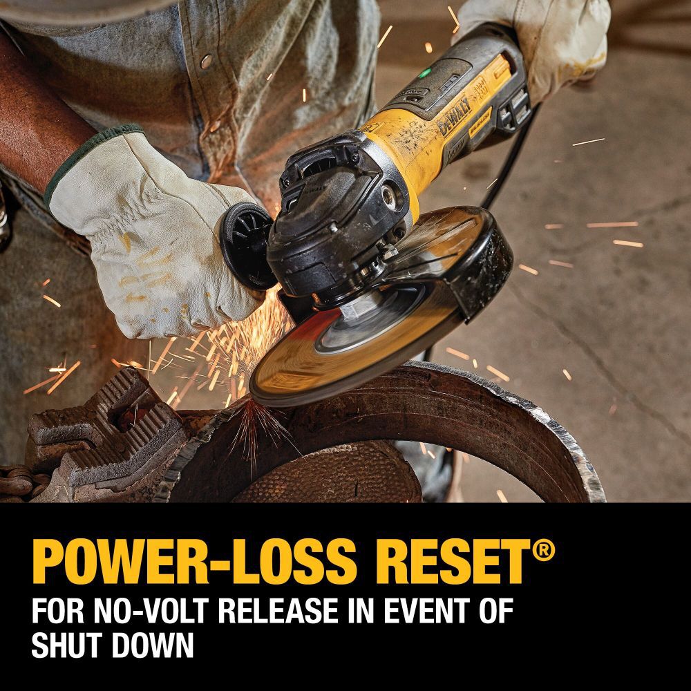 DEWALT 7in Small Angle Grinder Rat Tail with Kickback Brake No Lock On DWE43840CN Acme Tools