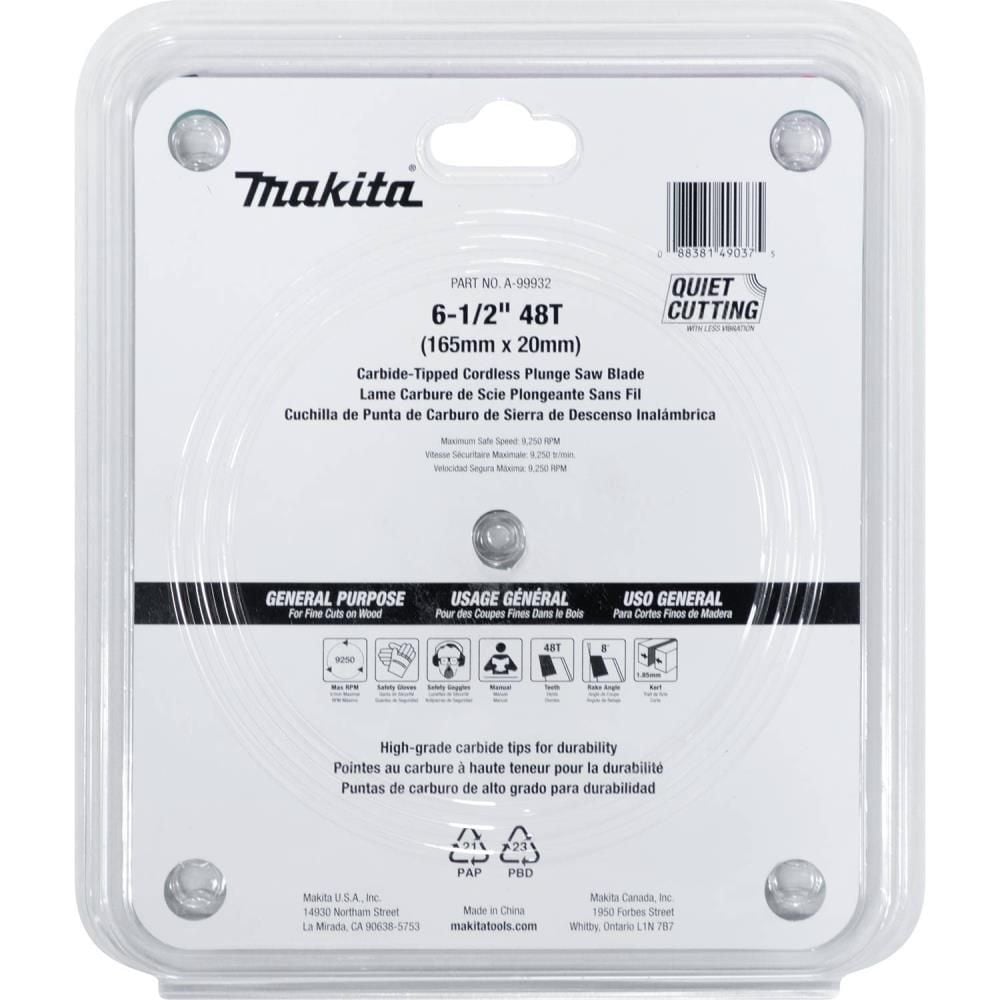 Makita 6-1/2in 48T Carbide-Tipped Cordless Plunge Saw Blade, large image number 3