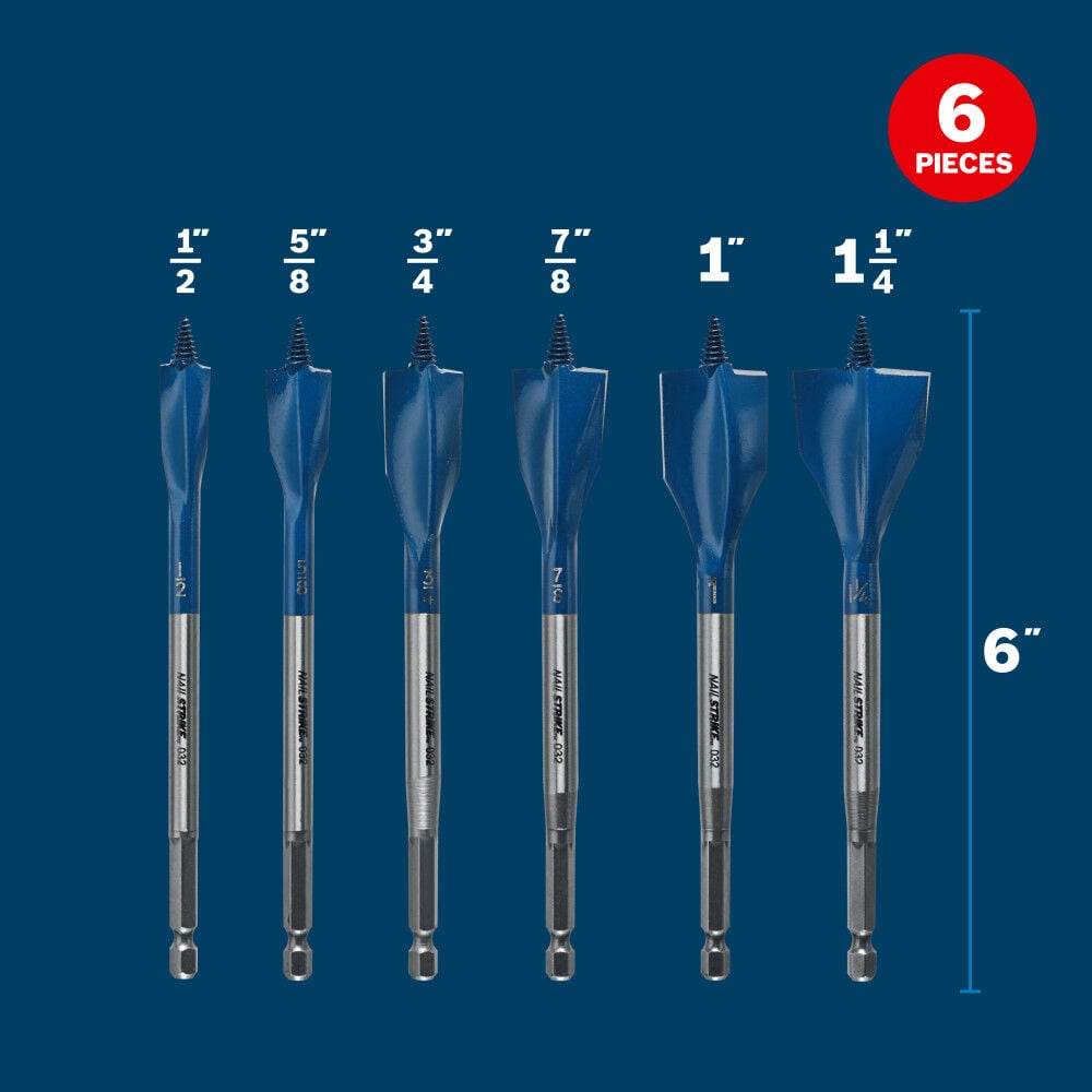 Bosch 6 pc. Nail Strike Wood-Boring Bit Set, large image number 2