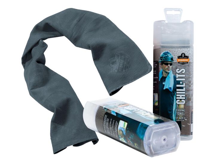 Ergodyne Chill-Its 6602 Evaporative Cooling Towel - Black