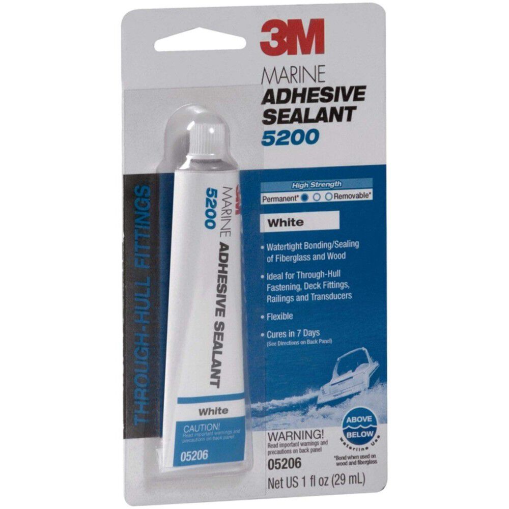3M 1oz 5200 Series White Marine Adhesive Sealant, large image number 1