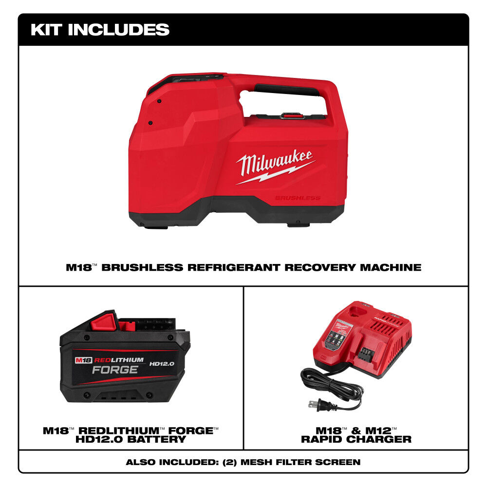 Milwaukee M18 Brushless Refrigerant Recovery Machine Kit, large image number 2