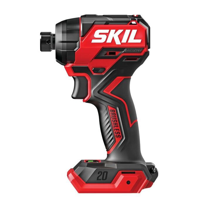 SKIL PWRCORE 20 Brushless 20V 1/4" Hex Compact Impact Driver (Bare Tool), large image number 1