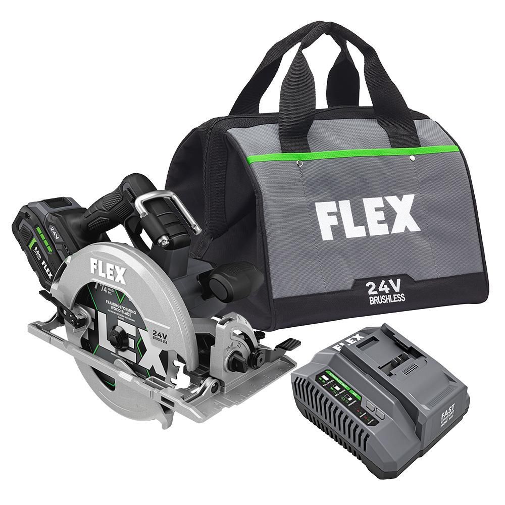 FLEX 24V 7-1/4-In Circular Saw Kit, large image number 1