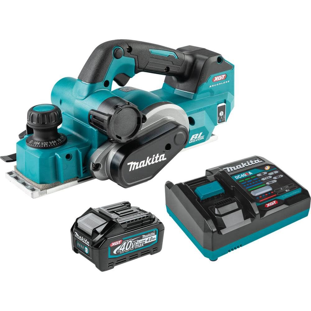 Makita 40V max XGT Cordless 3 1/4in Planer Kit AWS Capable GPK01M1 - Acme  Tools