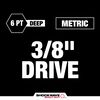 Milwaukee SHOCKWAVE Impact Duty Socket 3/8 Dr 19pc MM PACKOUT Set, small
